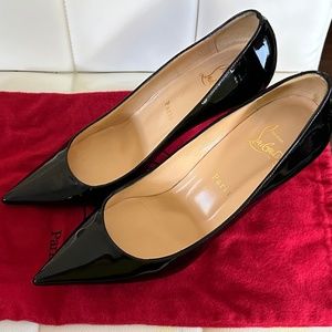 Christian Louboutin Kate 85 mm Pumps - Patent calf leather - Black